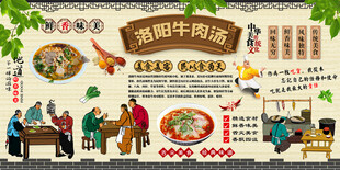 洛阳牛肉汤背景墙