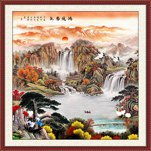 聚宝盆山水画