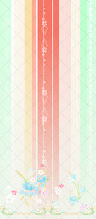 清新条纹花卉汉服