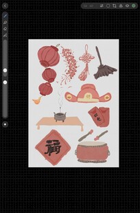 中式美食元素插画设计