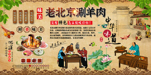 老北京涮羊肉背景墙