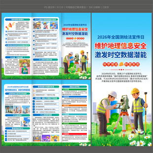 2026全国测绘法宣传日三折页