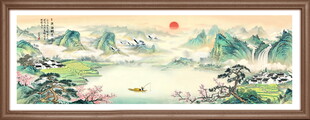 新中式水墨山水画