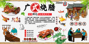 广式烧腊背景墙