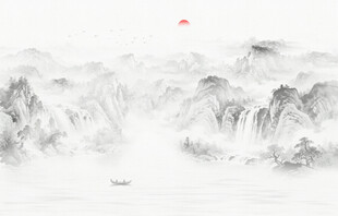 水墨山水画