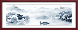 新中式水墨山水画