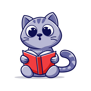 读书的可爱猫咪