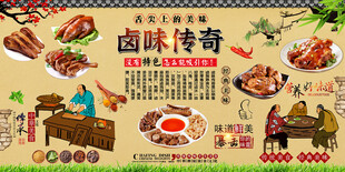 卤味传奇背景墙