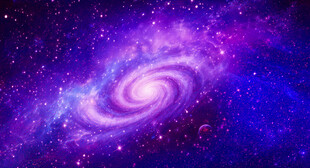 梦幻紫色宇宙旋涡星空