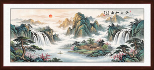 客厅沙发书房山水画