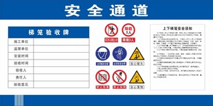 梯笼验收牌