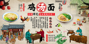 鸡汤面背景墙