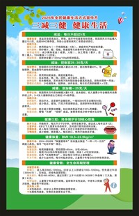 全民健康生活方式宣传月海报