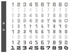 数字字体样式展示