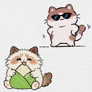 两只萌猫的趣味日常