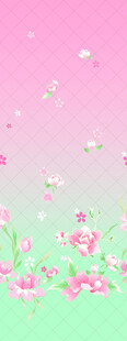 梦幻粉色花卉汉服