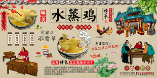 水蒸鸡背景墙