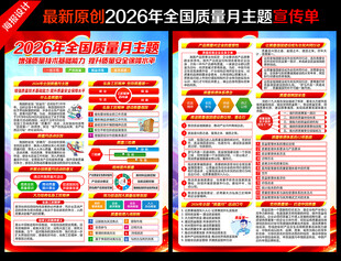 2026年全国质量月宣传单