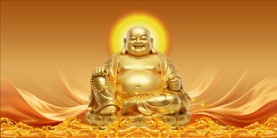 金色弥勒佛像