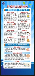 洪涝灾害防病知识展架