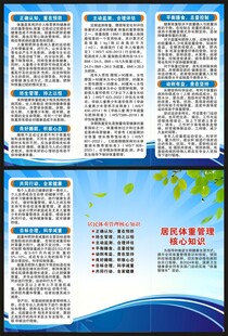 居民体重管理核心知识三折页