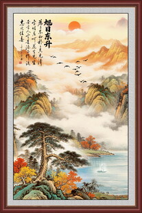 迎客松国画