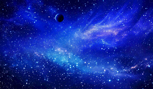 梦幻蓝色星空背景图
