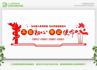 不忘初心党建文化墙