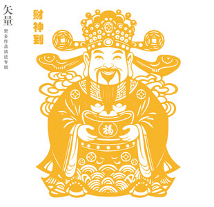 财神到无框装饰画财神图案