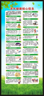 老年健康核心信息展架