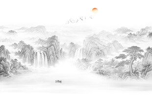 山水背景墙