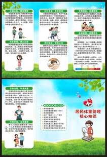 居民体重管理核心知识三折页