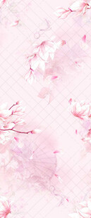 梦幻粉色樱花背景图