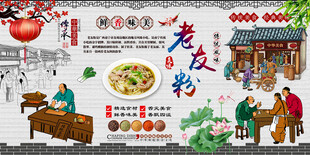 老友粉背景墙
