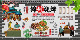 锦州烧烤背景墙