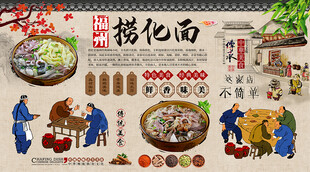 捞化面背景墙