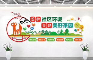 文明社区文化墙
