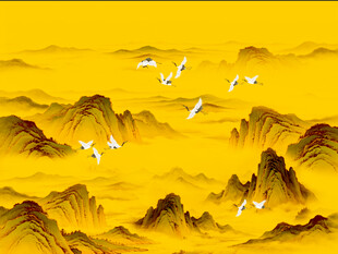 新中式古风背景画