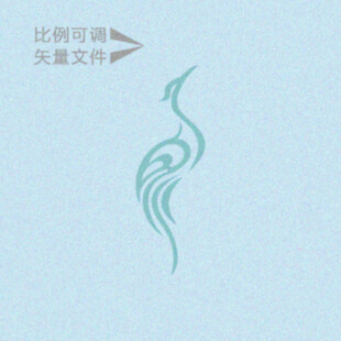 抽象仙鹤   