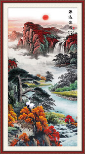 竖幅山水画