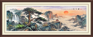 迎客松国画