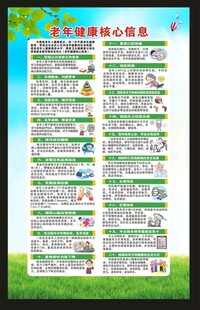 老年健康核心信息海报