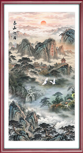 竖幅山水画