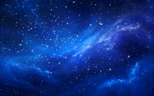 蓝色星空顶星空软膜灯箱