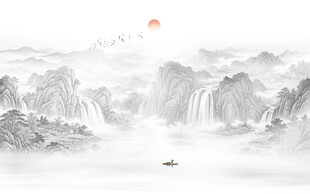 山水背景墙