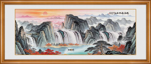 旭日东升国画