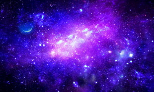 梦幻蓝紫色星空顶软膜灯箱
