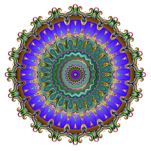圆形彩色矢量抽象艺术花纹