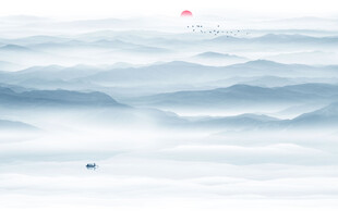 山水水墨画
