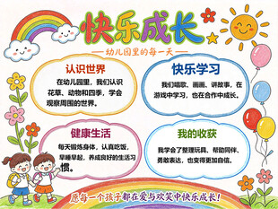 快乐成长手抄报模板